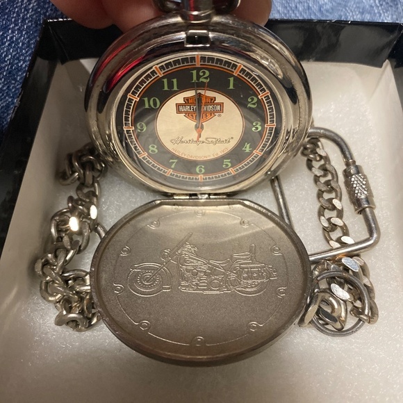Harley Davidson Franklin mint Mens pocket watch needs battery - Picture 4 of 8